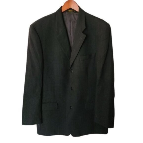 Bachrach ITALY Men's 46 Gray 3‎ Button Suit Jacket - Picture 4 of 11